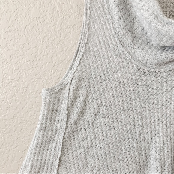 We The Free Cowl Neck Knit Swing It Tank L Gray - Picture 5 of 8
